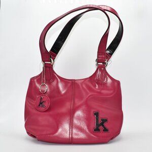 K Initial Pink Purse Shoulder Bag with Keychain NEW